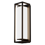 Уличный настенный светильник прямоугольный с чёрной рамкой Geometric Glow варинант исполнения - 1 | Loft Concept в Тюмени
