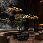 Люстра подвесная с прозрачными стеклянными птичками на ветвях Диаметр 80 см Serip Voa варинант исполнения - 11 | Loft Concept в Тюмени