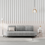 Стол приставной с овальными элементами бело-бежевого цвета NUN SIDE TABLE WHITE LIGHT MOCHA варинант исполнения - 2 | Loft Concept в Тюмени