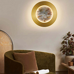 Бра в форме диска цвета латунь Brass Borders варинант исполнения - 4 | Loft Concept в Тюмени