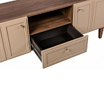 ТВ-тумба бежевая из массива бука с 2-мя дверками и ящиком Wenge Light варинант исполнения - 4 | Loft Concept в Тюмени