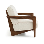 Кресло с обивкой из белого букле Armchair White Boucle варинант исполнения - 1 | Loft Concept в Тюмени