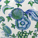 Ваза с зелено-голубым цветочным узором на белом фоне 47 см Blue & White Ornament варинант исполнения - 2 | Loft Concept в Тюмени