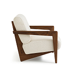 Кресло Avalon White Boucle из массива ореха варинант исполнения - 3 | Loft Concept в Тюмени