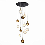 Люстра светодиодная с сферическими стеклянными плафонами Splatter варинант исполнения - 5 | Loft Concept в Тюмени