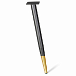 Стол обеденный с коричневой прямоугольной столешницей из керамики на четырех металлических ножках Brown Ceramics варинант исполнения - 3 | Loft Concept в Тюмени