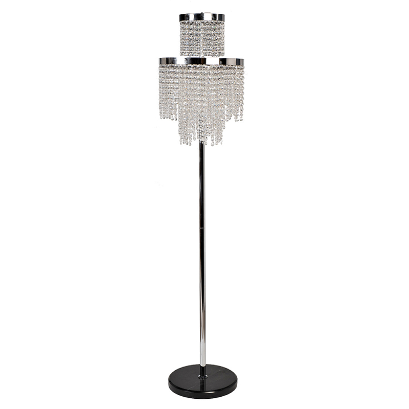 Торшер Хром с каскадом сияющих кристаллов Shining Waterfall Прозрачный Хром в Тюмени | Loft Concept 