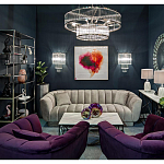 Диван трехместный велюровый серый Island of Comfort варинант исполнения - 5 | Loft Concept в Тюмени