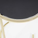 Приставной столик на золотистом основании с черной столешницей Noir варинант исполнения - 2 | Loft Concept в Тюмени