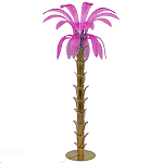 Торшер Glass Decorated Palm Floor Lamp Pink Листья Пальмы  варинант исполнения - 3 | Loft Concept в Тюмени