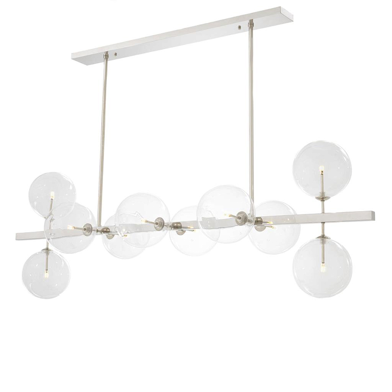 Люстра Chandelier Largo Nickel Никель Прозрачное Стекло Люстра Chandelier Largo Nickel Никель Прозрачное Стекло в Тюмени | Loft Concept