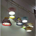 Подвесные светильники в виде чаши с цветочным блюдцем Flower Reversal варинант исполнения - 6 | Loft Concept в Тюмени