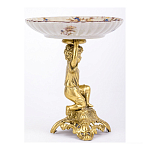 Чаша с цветочным орнаментом на ножке в виде бронзового ангела Eden Garden варинант исполнения - 2 | Loft Concept в Тюмени