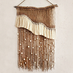 Дизайнерское Панно Дюна Макраме из нитей и бусин Wall Panel Dune варинант исполнения - 2 | Loft Concept в Тюмени