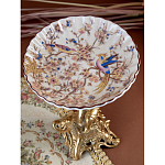 Чаша с цветочным орнаментом на ножке в виде бронзового ангела Eden Garden варинант исполнения - 7 | Loft Concept в Тюмени