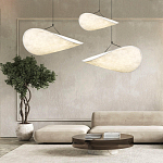 Подвесной светильник с белым тканевым плафоном в форме облака Crystal Cloud Junction варинант исполнения - 8 | Loft Concept в Тюмени