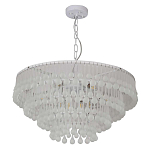 Люстра подвесная круглая с молочными стеклянными подвесками в форме капель Droplet Chandelier варинант исполнения - 1 | Loft Concept в Тюмени