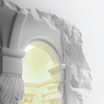 Встраиваемый в стену гипсовый светильник под покраску с колоннами и арками в античном стиле Antiquity Athena варинант исполнения - 14 | Loft Concept в Тюмени