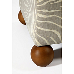 Банкетка Wakonda Gray Zebra с деревянными шариками  варинант исполнения - 5 | Loft Concept в Тюмени