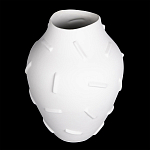 Декоративная ваза белая керамическая с абстрактным объемным декором Molecule Collection варинант исполнения - 3 | Loft Concept в Тюмени