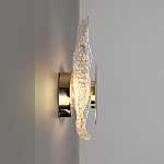 Бра с рельефным волнообразным стеклянным плафоном и вставкой из мрамора Liquid Stone варинант исполнения - 2 | Loft Concept в Тюмени