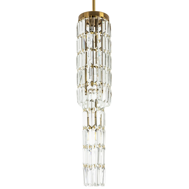 Многоярусная люстра с прямоугольными хрустальными подвесками Allard Crystal Chandelier 3 Прозрачное Стекло Латунь Многоярусная люстра с прямоугольными хрустальными подвесками Allard Crystal Chandelier 3 Прозрачное Стекло Латунь в Тюмени | Loft Concept