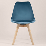 Стул с мягким велюровым сиденьем Arvika Blue варинант исполнения - 3 | Loft Concept в Тюмени