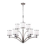 Люстра с белыми стеклянными плафонами в форме цилиндра Feiss варинант исполнения - 6 | Loft Concept в Тюмени