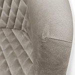 Барный стул со спинкой и мягкой обивкой с ромбами на 4-х деревянных ножках Бежевый Велюр Ava Charm варинант исполнения - 4 | Loft Concept в Тюмени