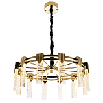 Люстра с прямоугольными хрустальными плафонами Glass Rectangles Gold Chandelier 60 варинант исполнения - 3 | Loft Concept в Тюмени