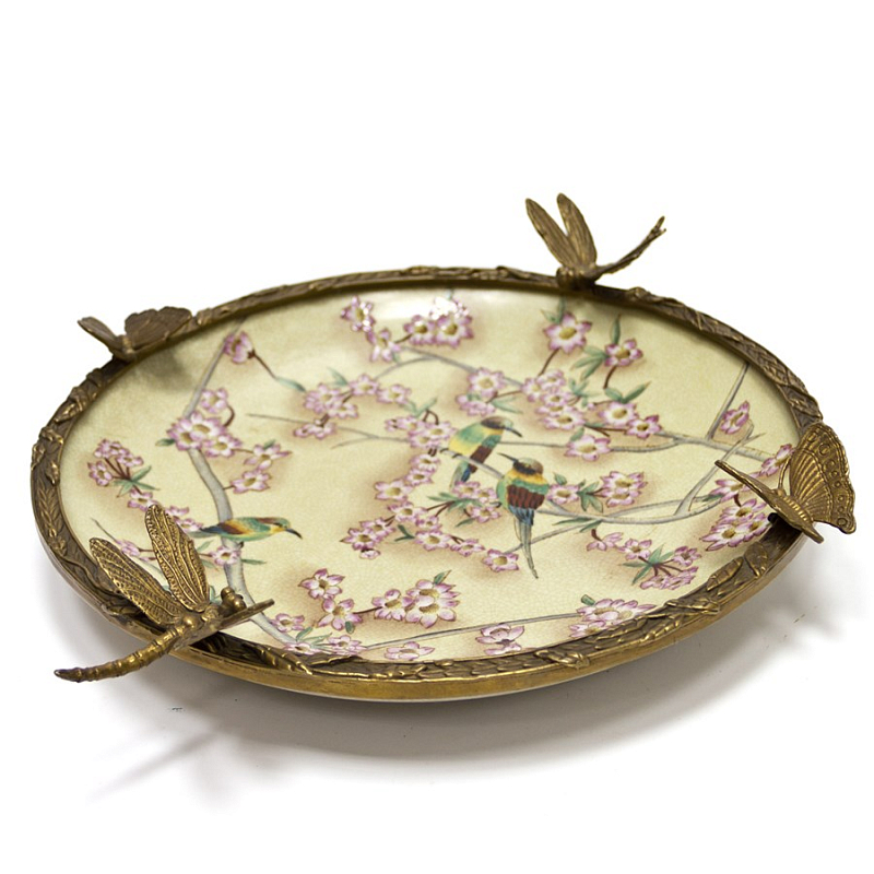 Блюдо Dragonfly Dish Бежевый Бронза Блюдо Dragonfly Dish Бежевый Бронза в Тюмени | Loft Concept