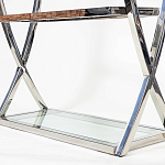 Металлический стеллаж со стеклянными полками Molecule варинант исполнения - 3 | Loft Concept в Тюмени