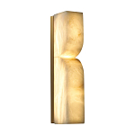 Бра с изогнутым плафоном из белого алебастра на прямоугольном основании Cryptocrystalline Stone варинант исполнения - 3 | Loft Concept в Тюмени