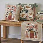 Подушка с цветочным принтом Blooming Elegance Rose варинант исполнения - 7 | Loft Concept в Тюмени