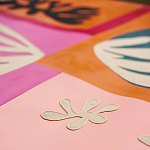 Обои ручная роспись в стиле Арт-деко Jazz Original colourway on painted silk with embroidery варинант исполнения - 5 | Loft Concept в Тюмени