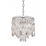 Люстра круглая с хрустальными подвесками на серебряном каркасе Roul Crystal Light варинант исполнения - 11 | Loft Concept в Тюмени