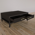 Кофейный стол Primo с двумя ящиками Темный орех варинант исполнения - 7 | Loft Concept в Тюмени