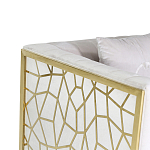 Кресло велюровое серое с фактурным каркасом золотистого цвета Best Traits варинант исполнения - 2 | Loft Concept в Тюмени