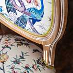 Стул из массива бука с изображением птиц и цветов Beige Green Chinoiserie Garden Chair варинант исполнения - 3 | Loft Concept в Тюмени