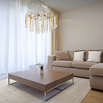 Люстра подвесная золотого цвета с разветвленными ветвями и прозрачными стеклянными подвесками Droplet Chandelier варинант исполнения - 12 | Loft Concept в Тюмени