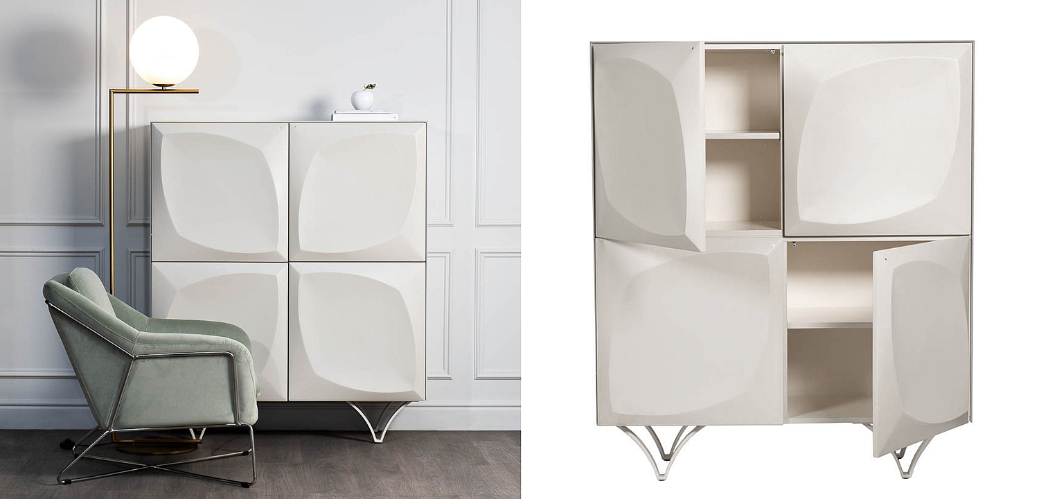 Комод с рельефным фасадом White Orchid Белый Комод с рельефным фасадом White Orchid Белый - Loft-Concept в Тюмени