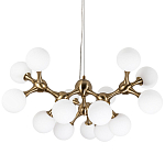 Люстра с плафонами из стеклянных шаров Pearls Suspension Brass Chandelier варинант исполнения - 1 | Loft Concept в Тюмени