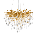 Люстра подвесная с прозрачными стеклянными подвесками в форме капель Диаметр 60 см Droplet Chandelier варинант исполнения - 18 | Loft Concept в Тюмени