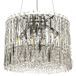 Круглая люстра с металлическими и хрустальными подвесками Bonnay Crystal Chrome Chandelier варинант исполнения - 1 | Loft Concept в Тюмени