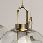 Люстра с 7-ю плафонами из прозрачного стекла в форме шара Orb Cascade  варинант исполнения - 11 | Loft Concept в Тюмени