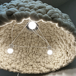 Вязаный подвесной светильник из шерсти Dome Wool Lamp  варинант исполнения - 4 | Loft Concept в Тюмени