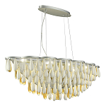 Люстра с подвесками в форме капель на серебристом каркасе Raindrop варинант исполнения - 5 | Loft Concept в Тюмени