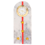 Часы погон МВД подарочные настольные из натурального камня Мрамор Military Clock варинант исполнения - 16 | Loft Concept в Тюмени
