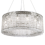 Круглая люстра с хрустальными подвесками хром Crystal Art Chrome Chandelier 12 варинант исполнения - 1 | Loft Concept в Тюмени