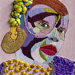 Картина с вышивкой Портрет wall panel People with the yellow ear 4 варинант исполнения - 1 | Loft Concept в Тюмени